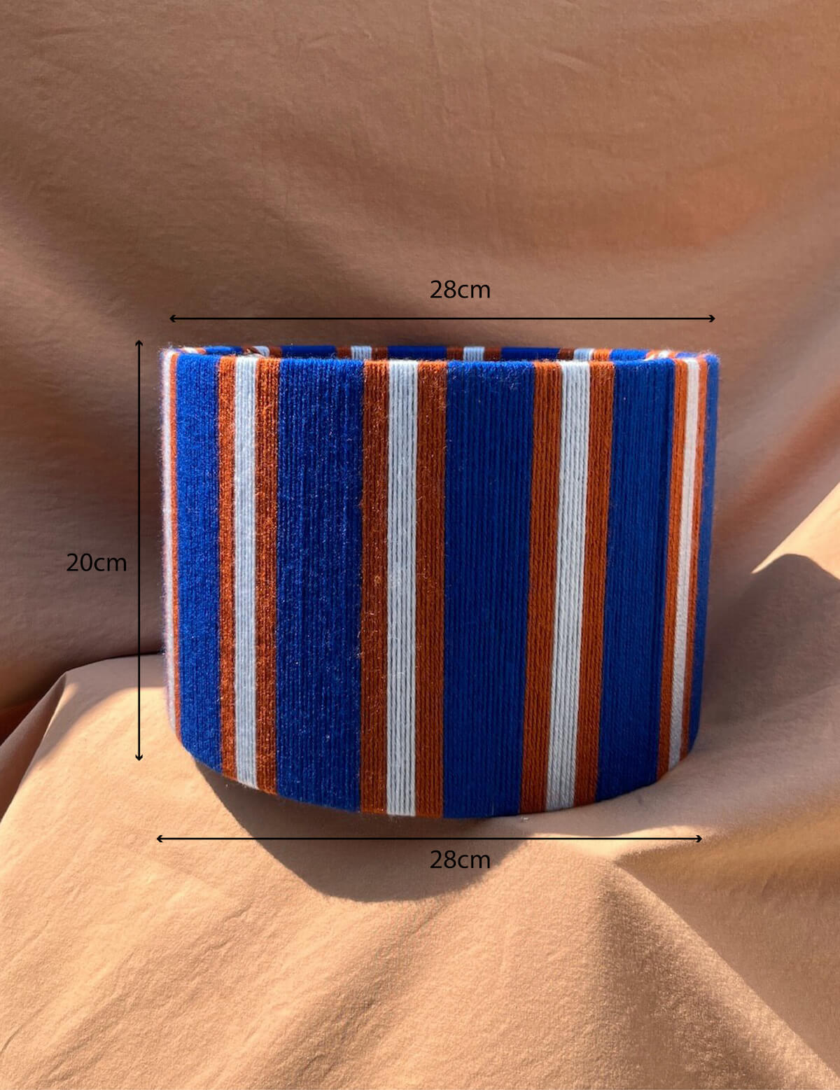 Cobalt Blue Marjorelle Striped Yarn Lampshade