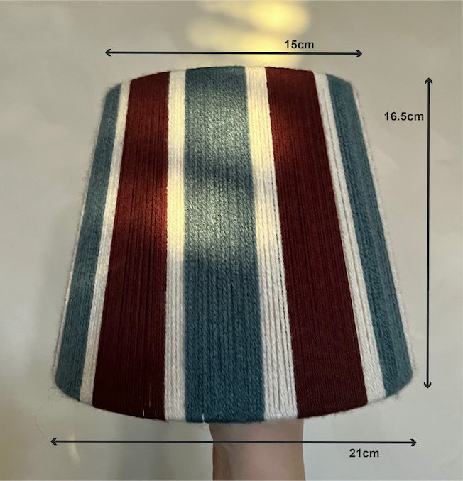 A slice shades lampshade with measurements.